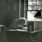 student revising with notes and flashcards at a desk