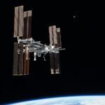 A space station in orbit